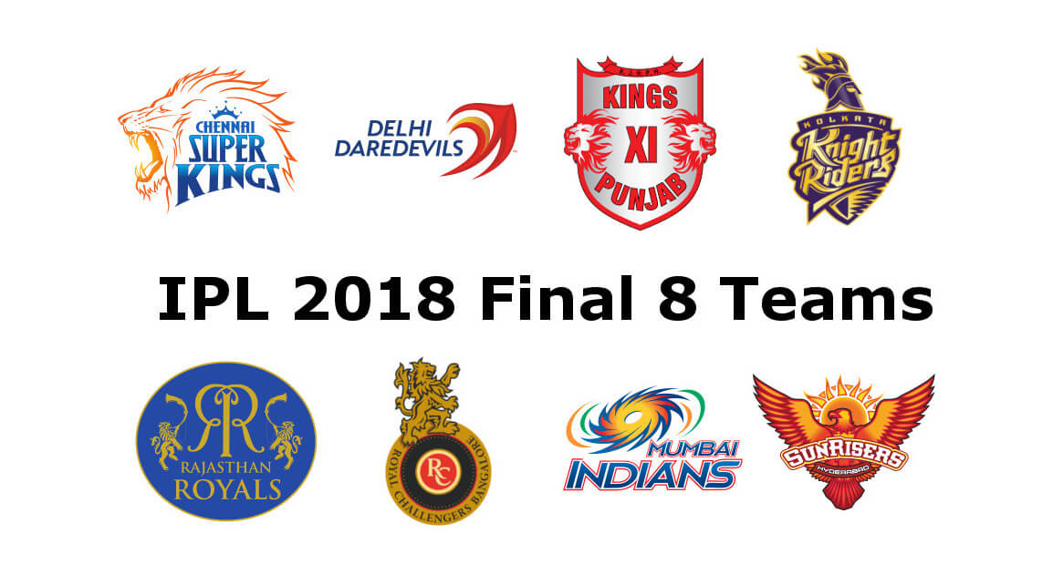 IPL 2018 - The Final 8 teams ready